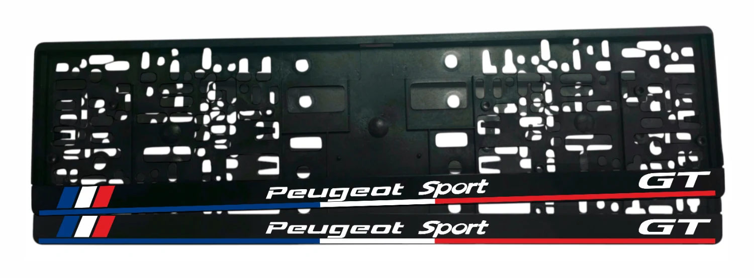 Рамка за регистрационен номер Peugeot Sport GT с UV печат, 2 броя